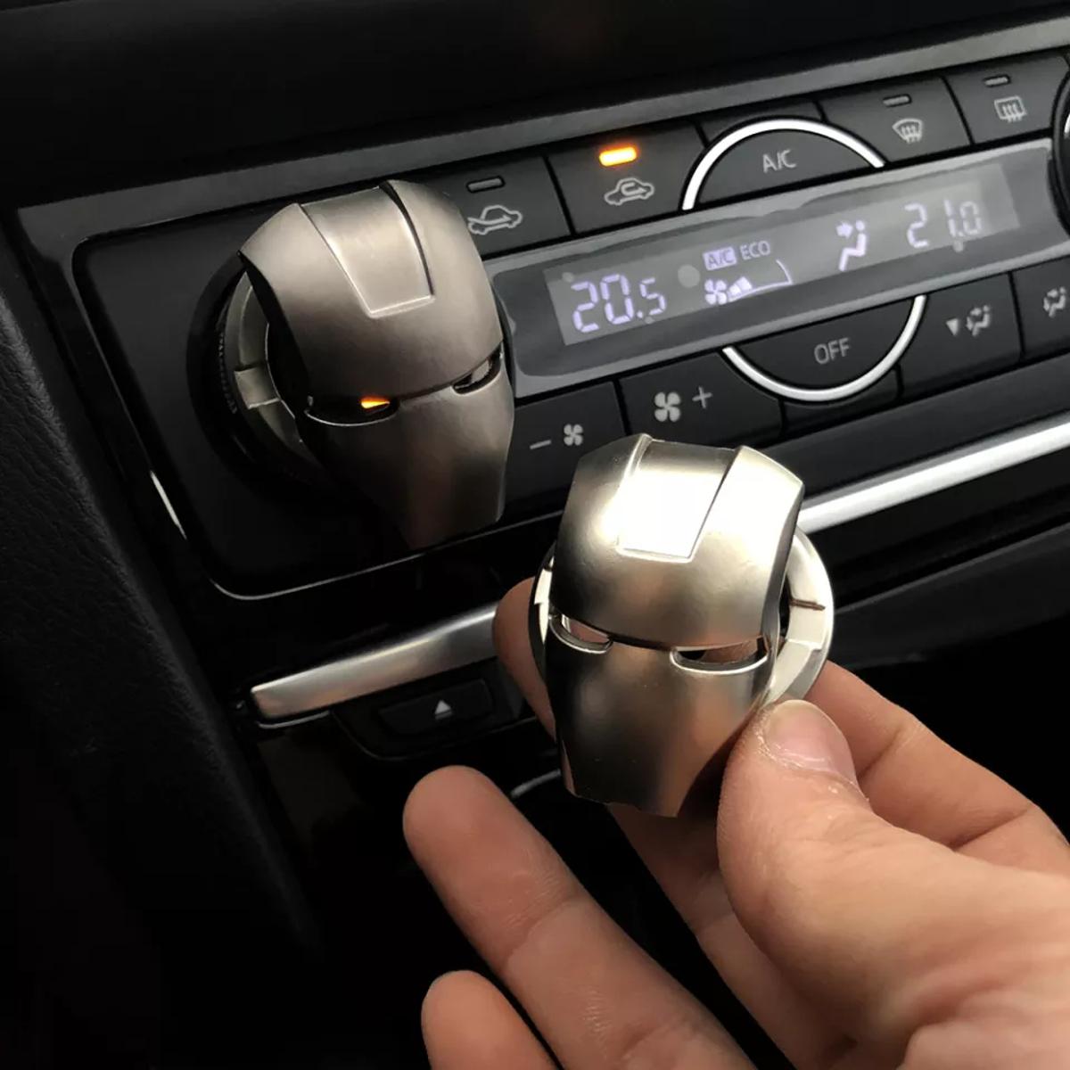 Iron Man Car Interior Engine Ignition Start Stop Button Protective Cover Decoration Sticker Car Interior Accessories