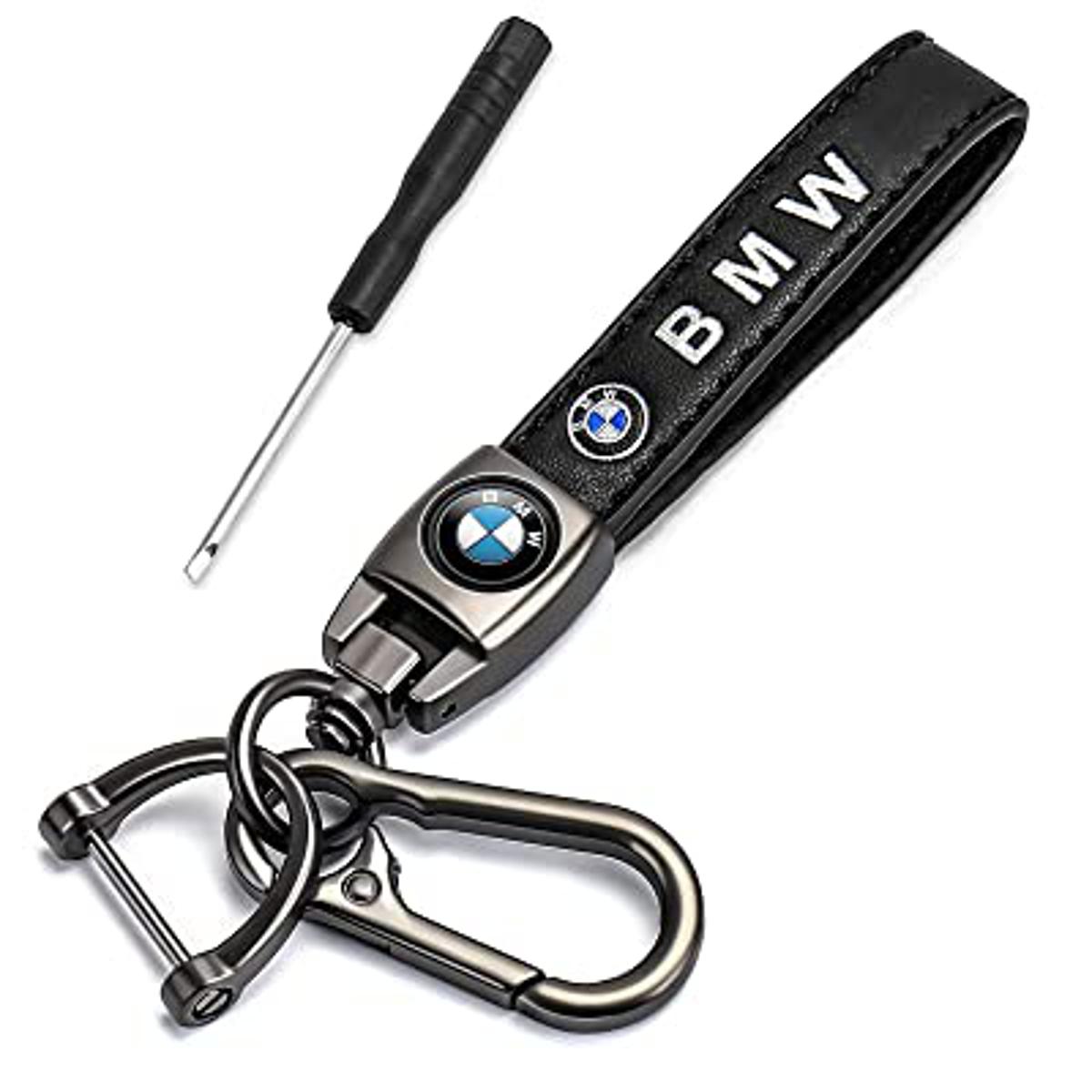Leather Car Logo Keychain BMW
