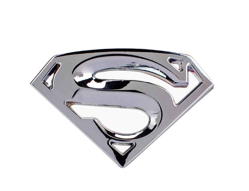 Superman Metal Logo Emblem 5.3 cm by 3.5 cm