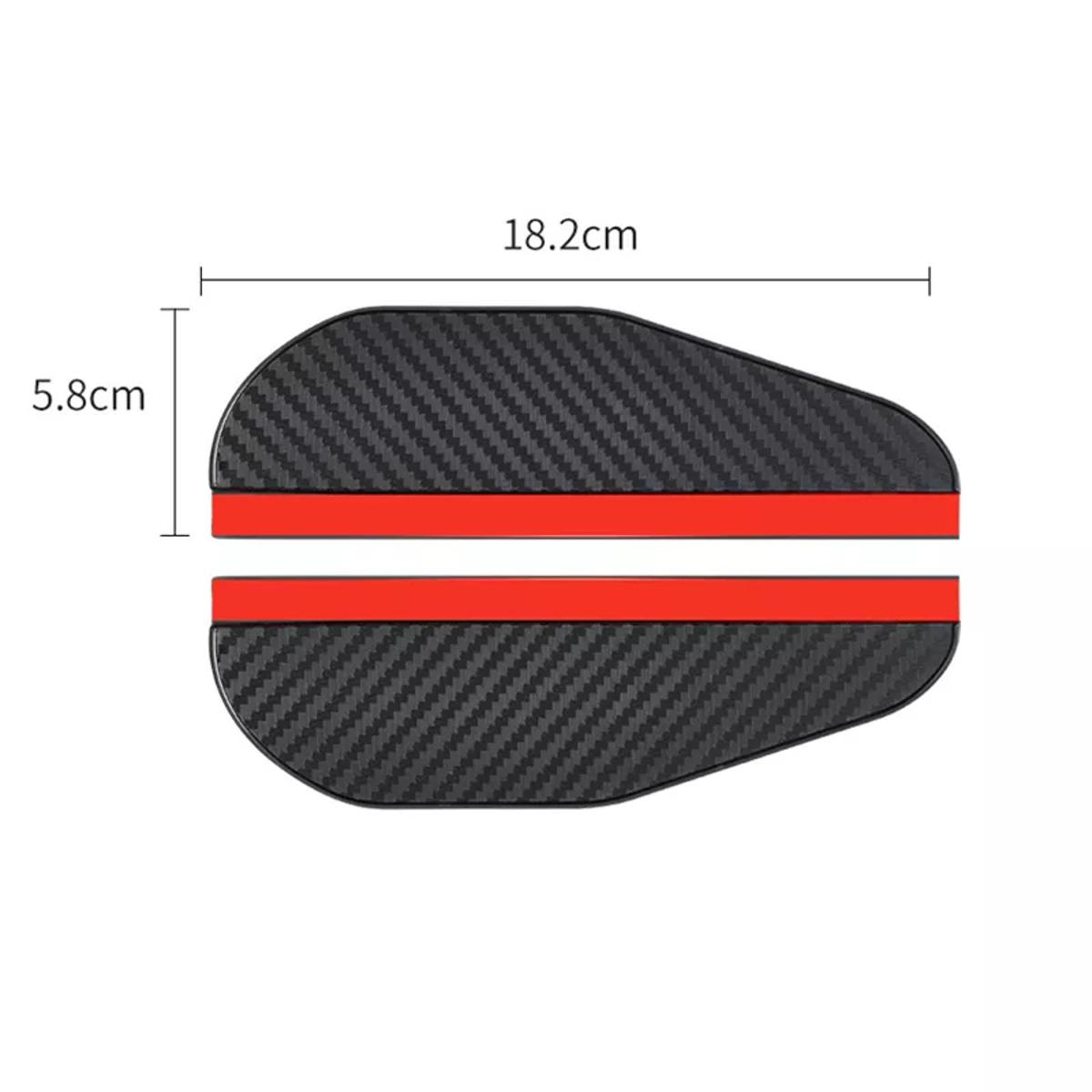 2pcs Car Rear View Mirror Rain Eyebrow Visor Carbon Fiber Sun Shade Guard Wide Adjustable Angle Rearview Mirror Auto Accessories