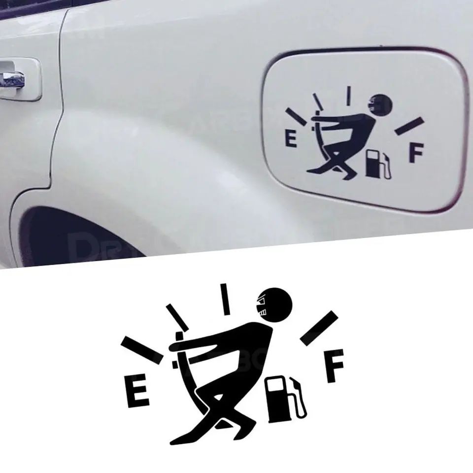 Car Fuel Tank Funny Sticker Black Color