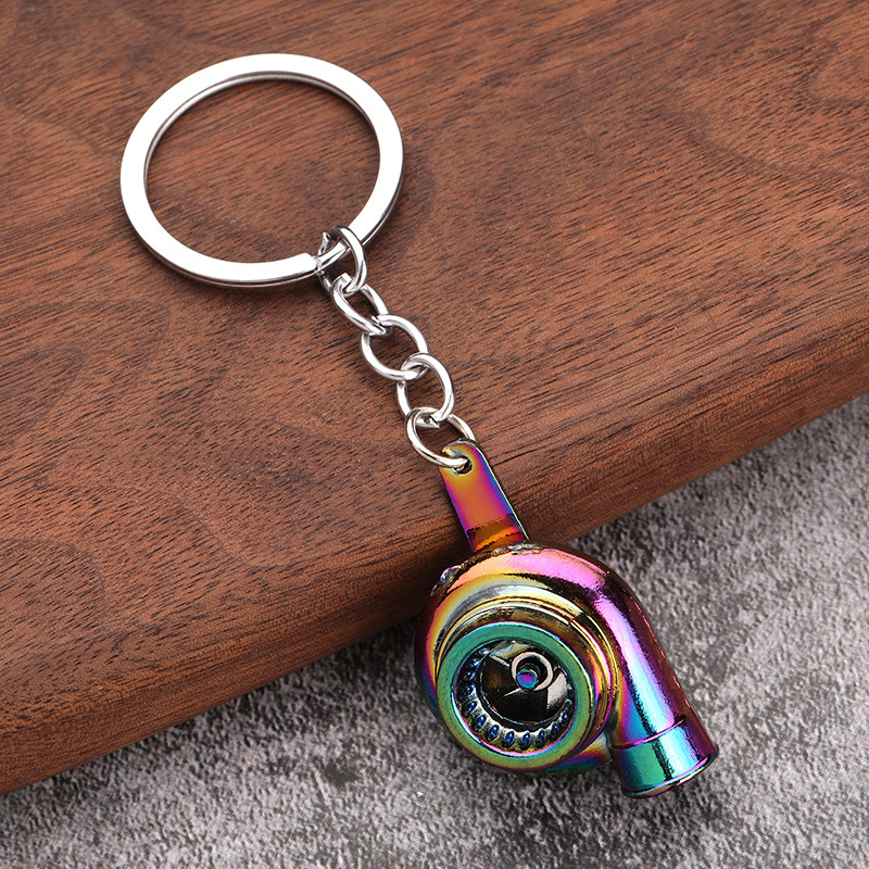 Turbo Wheel Shape Keychain Trendy Fashionable Carabiner Clip-On Accessory