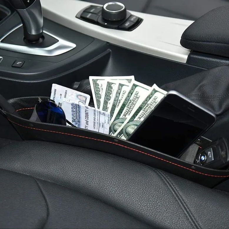 Leather Car Seats Gap Bag Car Accessories High Quality Storage Bag Seat Gap PU Case Storage Bag Car