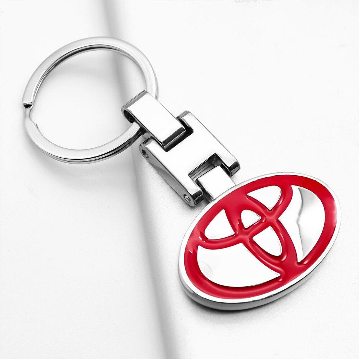 Toyota Keychain Auto Car Emblem Key Holder Metal