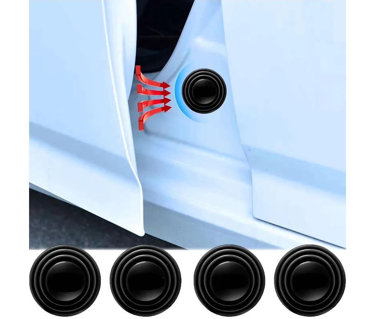 4Pcs/lot Car Trunk Sound Insulation Pad Universal Car Door Shock Absorbing Gasket