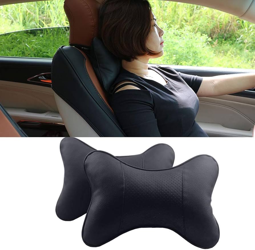 2Pcs Car Seats Neck Pillow Breathable Auto Head Neck Rest Cushion Relax Neck Support Cervical Headrest Comfortable Soft Car Pillow