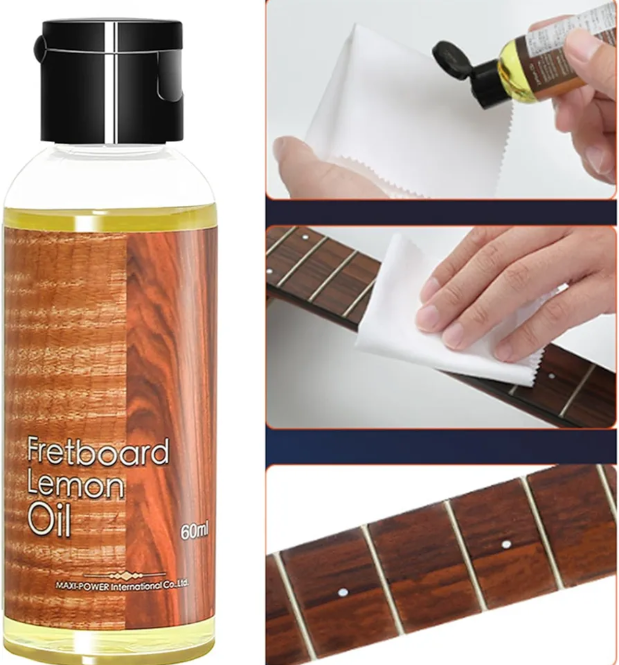 Guitar Fretboard Lemon Oil Guitar Fingerboard Care Oil Lemon Oil Care for Guitar Fretboard Care Cleaning Polishing Oil