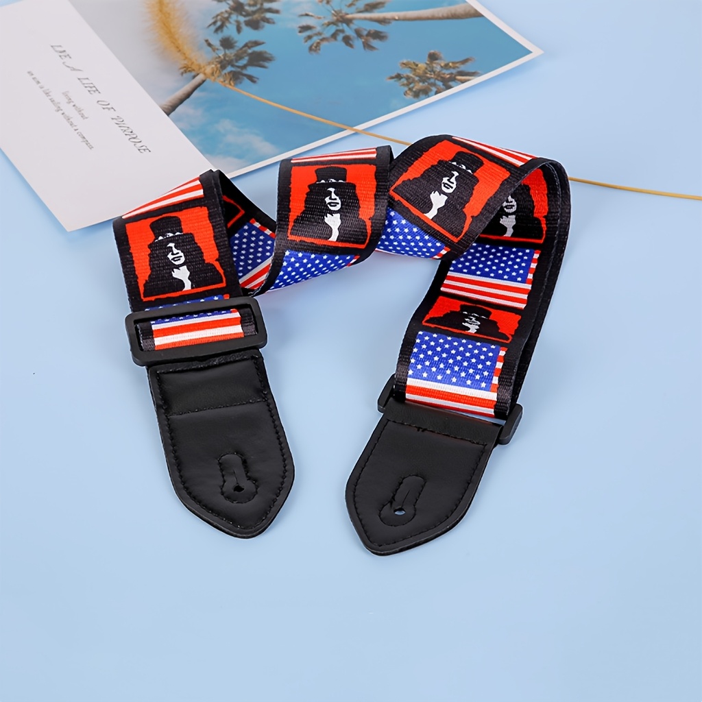 Guitar Strap Multi-Color Belts Adjustable Colorful Printing Nylon Guitar Straps
