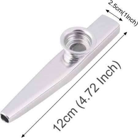 Kazoo Flute Aluminum Alloy Portable Metal Professional Playing Level Kazoo silver