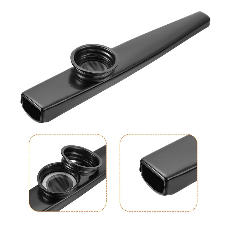 Kazoo Flute Aluminum Alloy Portable Metal Professional Playing Level Kazoo Black